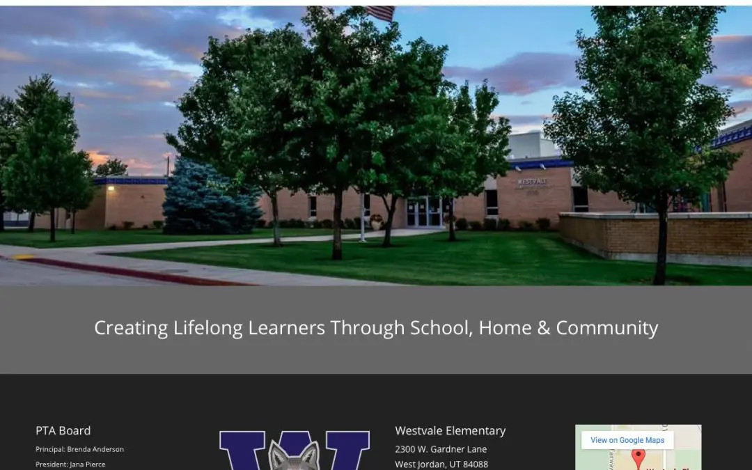 Utah’s Westvale PTA Website Live