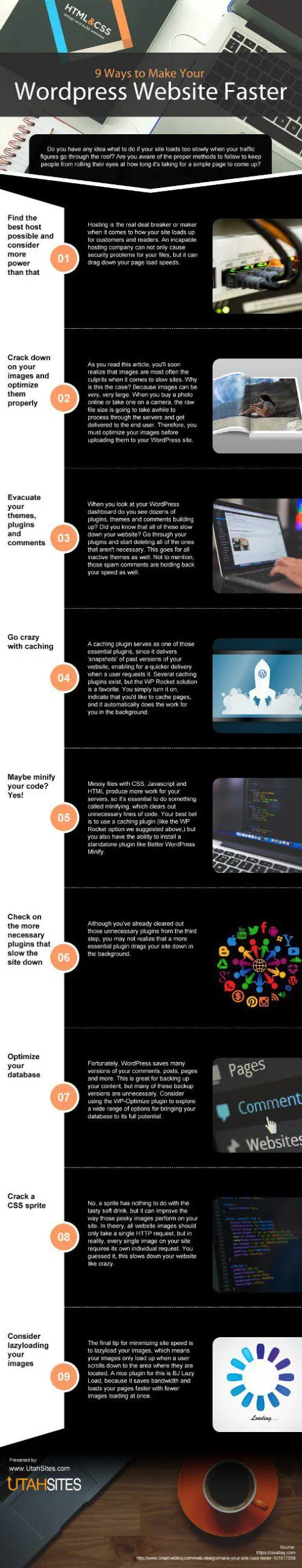 Ways to Make your Wordpress Website Faster infographic