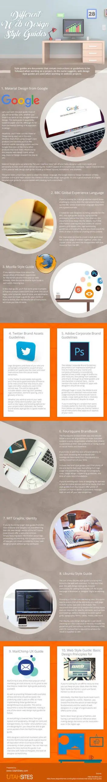 Different Web Design Style Guides infographic