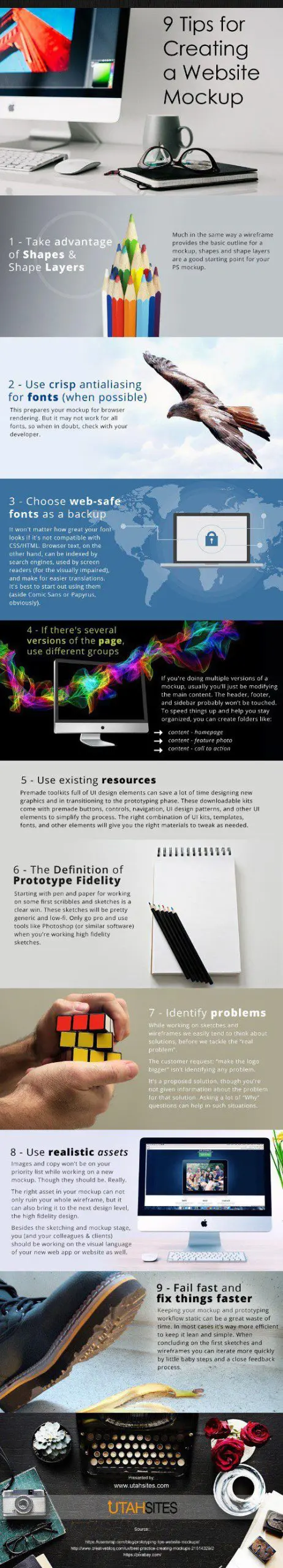 Tips for Creating a Website Mockup infographic Tips for Creating a Website Mockup infographic