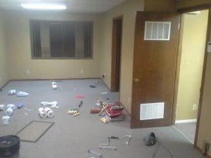 Office Remodeling Update lobby remodel before