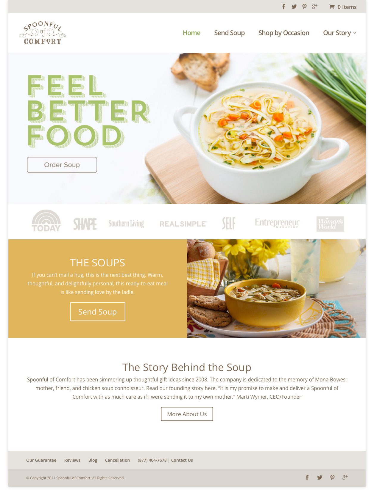 Home page design after