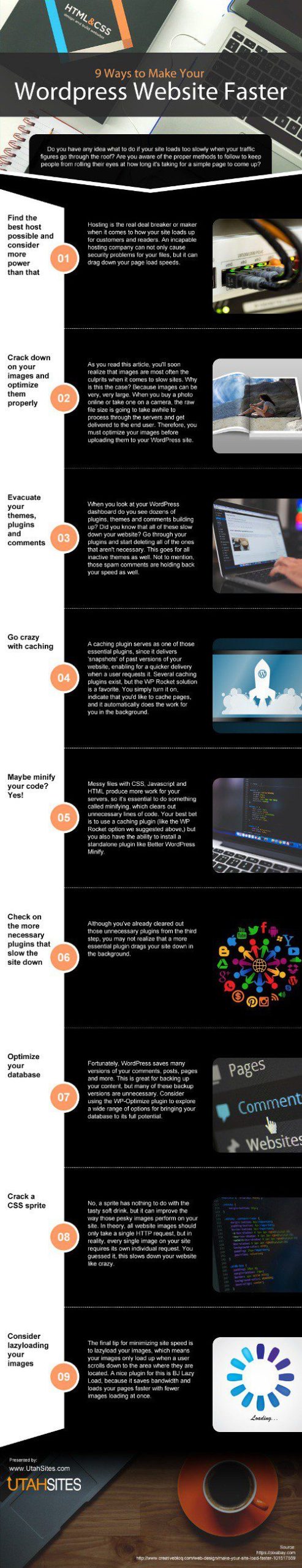 Ways to Make your Wordpress Website Faster infographic