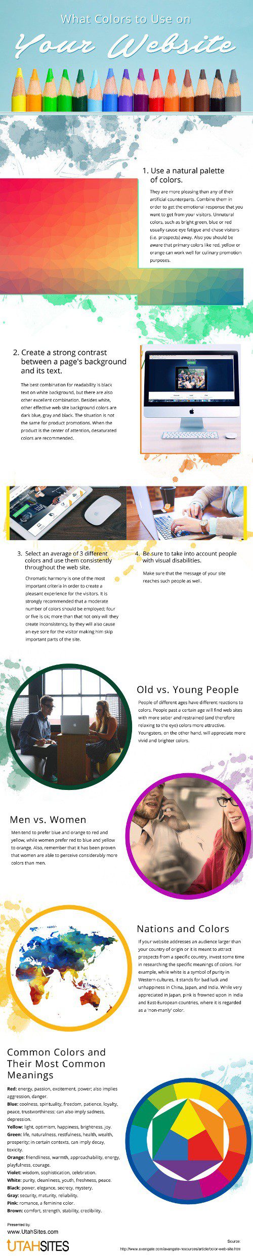 What Colors to Use on Your Website infographic What Colors to Use on Your Website infographic