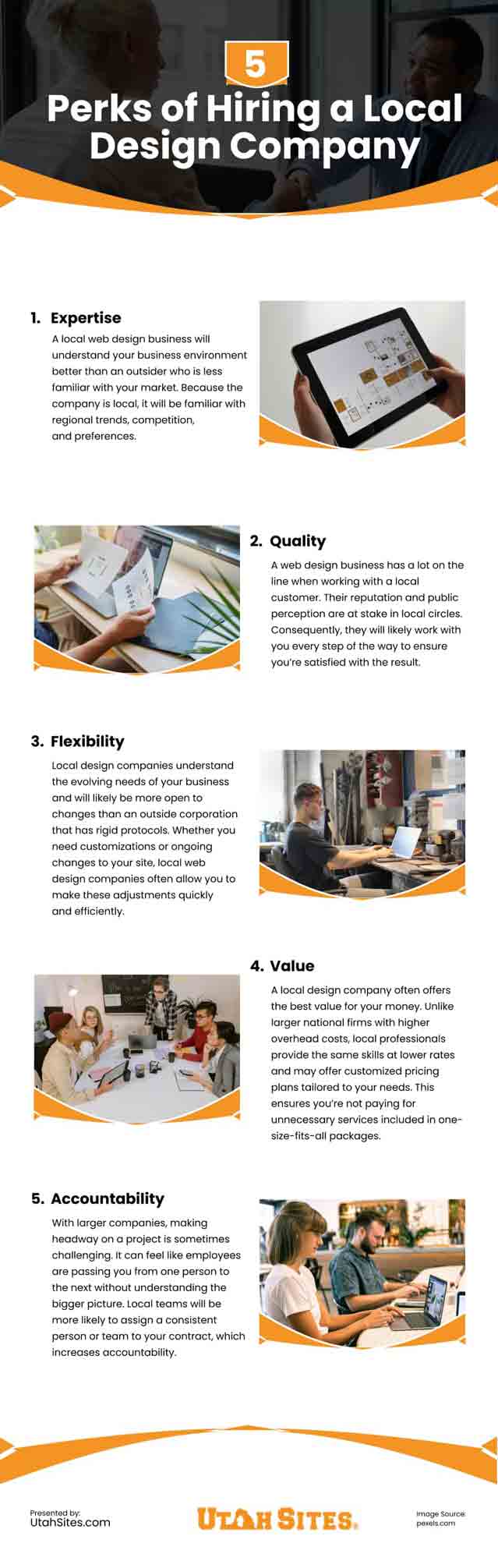 5 Perks of Hiring a Local Design Company Infographic