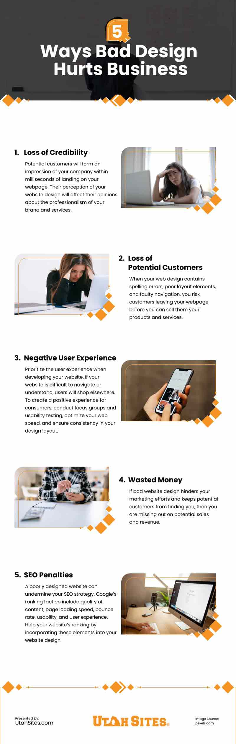 5 Ways Bad Design Hurts Business Infographic