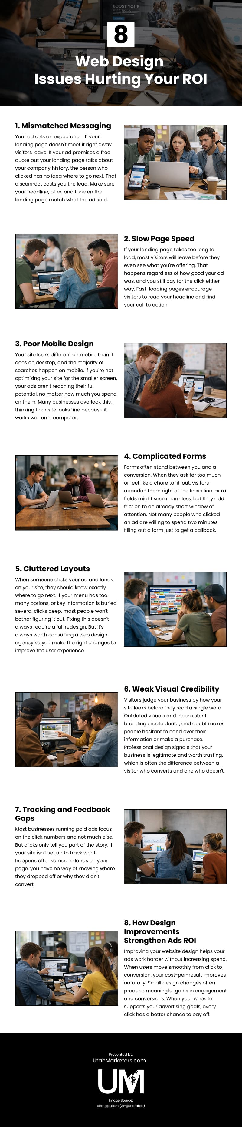 8 Web Design Issues Hurting Your ROI Infographic 8 Web Design Issues Hurting Your ROI Infographic