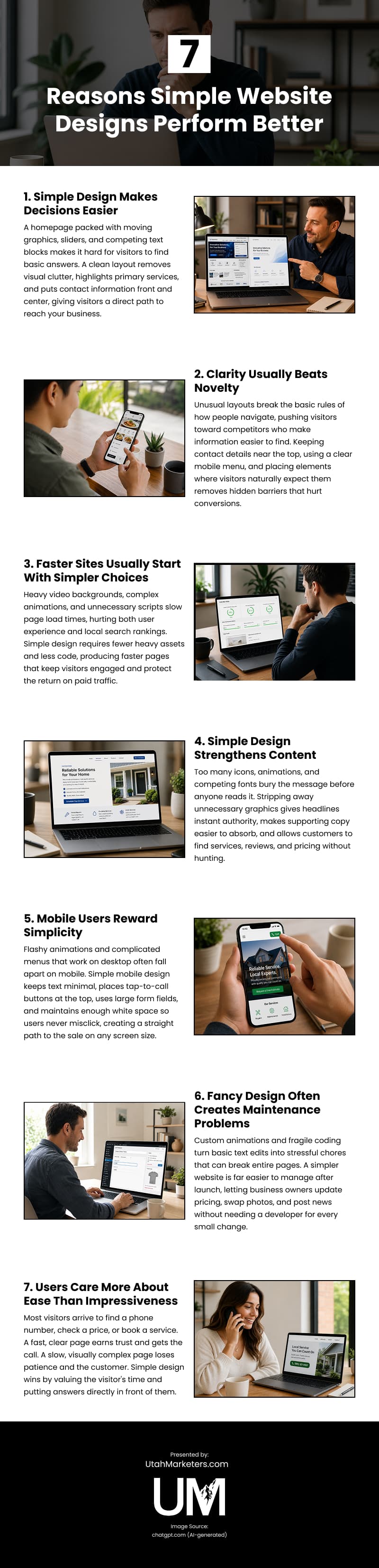 7 Reasons Simple Website Designs Perform Better Infographic 7 Reasons Simple Website Designs Perform Better Infographic